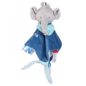 Jouets Pour Bébés : Hochet En Peluche, Lapin Mignon, Jeux Pour Bébés, Couverture En Peluche Douce, Animaux En Peluche, Serviette, Poupée, Jouets Pour Bébés De 0 À 12 Mois-Éléphant Bleu - Neuf