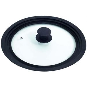 Kalanka-Couvercle Universel Pour Casseroles, Poêles Et Poêles ¿ Verre Trempé Avec Bord En Silicone Résistant À La Chaleur, Compatible Avec Les Ustensiles De Cuisine De 24 Cm, 26 Cm Et 28 Cm De Diamèt - Neuf