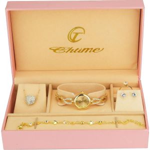 Coffret Cadeau Montre Femme - Parure De Bijoux- Collier-Bague- Boucles D'oreilles - Bracelet - Neuf
