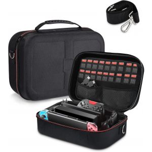 Etui pour Nintendo Switch & Switch OLED,Pochette Housse Switch,Sacoche Switch Rigide de Rangement pour Console Switch,Dock,Joy-Cons,18 Cartouche de Jeux avec Accessoires - Neuf