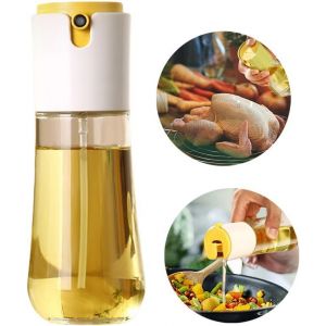 Kalanka-Pulv&eacute;risateur D'huile 300ml,2 En 1 Vaporisateur Huile,Huile D'olive Spray,Spray Huile Cuisine,Pulv&eacute;risateur D'huile Bbq,Pulverisateur Huile Verre Pour Cuisson, Four, Barbecue, Salade (Blanc) - Neuf