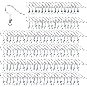 Mevronisshop-Toaob 100pcs Crochet De Boucle D'oreille En 925 Argent Hypoallerg&eacute;niques 18mm Pour La Fabrication De Bijoux - Neuf