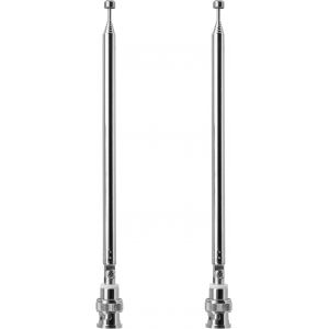 Lot de 2 antennes télescopiques BNC mâles à 7 sections pour radio AM/FM Ariels HD DAB Réception stéréo Home Cinéma - Neuf