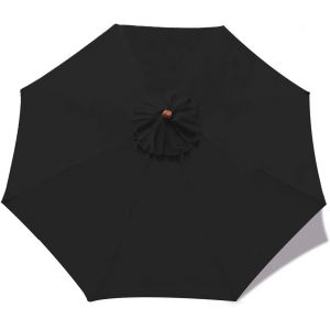 Housse De Rechange Pour Parasol, 8 Baleines, 3 M, Noire, Imperméable, Anti-Uv, Toile De Rechange, Lavable, Respirante - Neuf