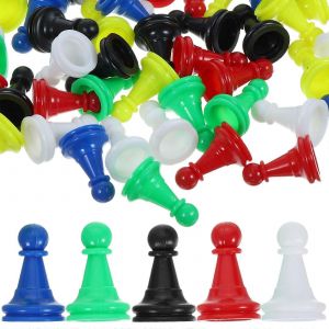 Jeu D'échecs En Plastique Multicolore, 96 Pièces, Pour Jeux De Société, Jeux Éducatifs, Accessoires, Couleur Aléatoire - Neuf