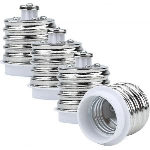 Xhw 4x Adaptateur De Douille E40 &Agrave; E27 En Blanc - Set De 4 Convertisseurs De Douille De Lampe Reformat Pour Lampes &Agrave; Incandescence,Led,Halog&egrave;nes,&Agrave; &Eacute;conomie D'&eacute;nergie - Neuf