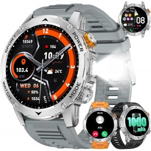Montre Connectée Homme Smartwatch: 1,75"" Amoled Avec Appel Bluetooth Sommeil 1000Mah Batterie 120+ Mode Sport Étanche Fitness Tracker Pour Android Ios - Neuf