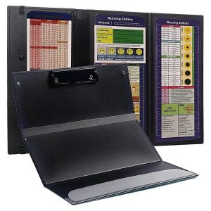 Presse-Papiers D'allaitement Pliable, 3 Couches Presse-Papiers D'infirmi&egrave;re Avec Antis&egrave;che Nursing Edition Presse-Papiers &Agrave; Trois Volets, Noir - Neuf