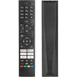Télécommande RC45157 CT-8564 compatible avec Daewoo/Hitachi/Toshiba/JVC TV 43DM54UA 43DM62UA 55DM55UQP 32DM54HA 50DH55UQ Remplacement Contrôleur avec Netflix YouTube Google Play PrimeVideo Boutons - Neuf