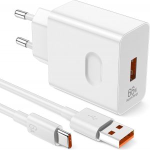 Cmjaagur-66w Supercharge Chargeur Rapide Pour Huawei Honor 90 Lite Magic6 Lite 200 Lite, 66w Supercharge Chargeur Rapide Avec Câble Usb C 6a 1m Pour Honor 90 70 Lite X8b Pour Honor Magic6 Li[M861] - Neuf