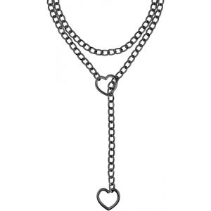 Kal-Choker Punk Gothique Cuir Pu Ras De Cou &Agrave; Cha&icirc;ne Cercle Collier Rock Femme Homme R&eacute;glable - Neuf