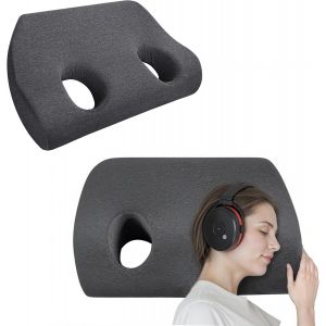 Oreiller Avec Trou - Piercing Oreille&iquest;Soulage Douleur Des Oreilles&iquest;Oreiller De Piercing Pour Dormir Sur Le C&ocirc;t&eacute;&iquest;Coussin Avec Double Trou&iquest;Housse Amovible Et Lavable&iquest;Confort Optimal - Neuf