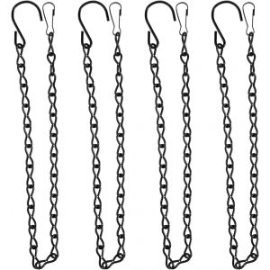 Lot De 4 Chaînes De Suspension Avec Crochets De 50,8 Cm Pour Plantes,Paniers Suspendus En Métal Pour Mangeoire À Oiseaux,Lanternes,Ornements,Carillons,Panneaux D'affichage, - Neuf