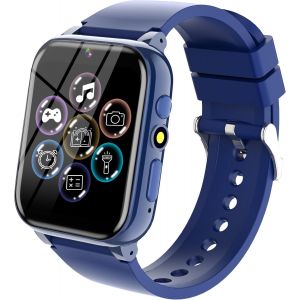 Montre Connect&eacute;e Enfant- Montre Intelligente Enfant Filles Gar&ccedil;ons avec r&eacute;veil 26 Jeux Carte d'apprentissage Livre Audio Appareil Photo Lecteur Vid&eacute;o Enregistreur de Musique Calculatrice - Neuf