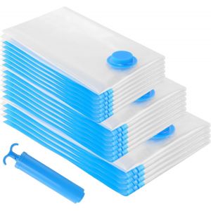 loc-Lot De 16 Sac Sous Vide V&ecirc;tement Aspirateur,50X70Cm,60X80Cm,80X100Cm,Housse De Rangement Sous Vide,Sac De Rangement Sous Vide - Neuf