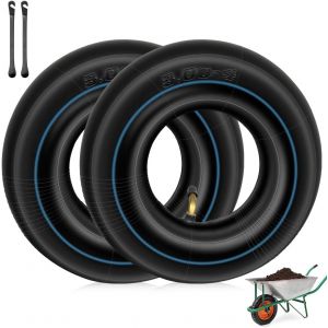 MEVRONISSHOP-2PCS Chambre &agrave; air Remorque, 3.00/3.50-4"" Pneu Brouette Tubes Int&eacute;rieurs de Remplacement avec Valve Courb&eacute;e Chambres &agrave; air de Roue Brouette pour Diable, Chariot &agrave; Main, Chariot de Jardin - Neuf