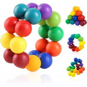 KAL-Anti-Stress Créatif Pour Enfants - Balle De Relaxation En Perles Multicolore - Jouet Polyvalent De Table Pour Garçons Et Filles - Neuf
