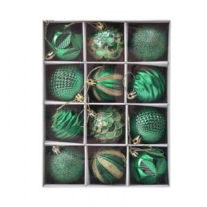 Vacances boules de 6cm 12pc Ensemble pour D&eacute;corations d'Arbre de No&euml;l Vert - Neuf