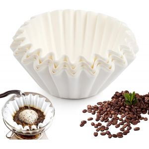 Cmws-100 Pi&egrave;ces Filtre &Agrave; Caf&eacute; Blanc En Forme De Panier, 60/110 Mm Papier De Filtre &Agrave; Caf&eacute; Pour Machine &Agrave; Caf&eacute;, Filtres En Papier Naturel, Filtre &Agrave; Caf&eacute; En Papier Jetable Pour Maison, Restaurant, Bure - Neuf