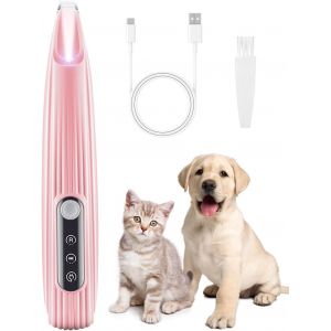 Tondeuse Pour Chien,Tondeuses &Eacute;lectriques Pour Chiens Silencieuse Toilettage Pour Animaux Tondeuse Chien Poil Pour Chiens Pour Tailler La Plante Des Pieds,Jambes,Yeux,Oreilles Led - Neuf
