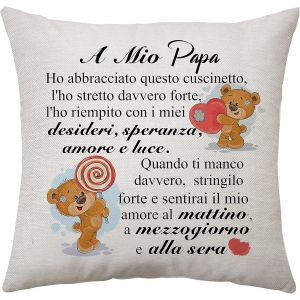 Ershi-Papa Père Cadeaux Papa Présent Coussin Couverture Cadeaux Pour Papa Papa Jour Cadeaux D'anniversaire Fille Fils Jette Oreill[9047] - Neuf