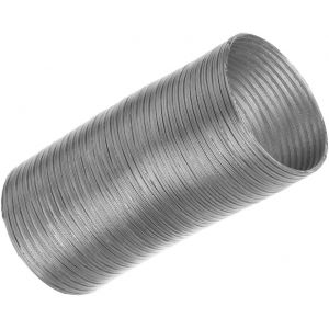 Ø 150mm Conduit d'air Flexible pour Hotte de Cuisine, Climatiseur, Hotte Aspirante, Sèche-linge - 1.5m Tuyau d'évacuation Semi-rigide - Conduit de Ventilation - Aluminium - Neuf