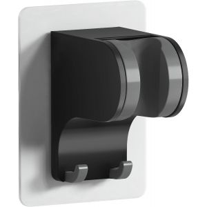 Barre de douche sans perçage,support de douche avec angle réglable,support universel pour pommeau de douche sans perçage,support mural pour salle de bain (noir,1 pièce) - Neuf