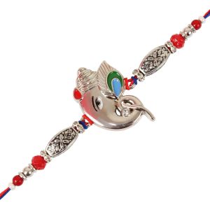 Kal-Rakhi Pour Fr&egrave;re | Bhai Rakhi Avec Carte | Roli Chawal Tika &iquest; Bracelet Raksha Bandhan Rakhi Pour Fr&egrave;re Rakhi | Rakhi Pour Bhaiya | Cadeaux Rakhi Pour Fr&egrave;re, 13 Inch Approx., Soie - Neuf