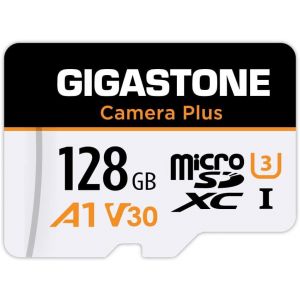 Carte Micro SD 128Go,Camera Plus,GoPro,cam&eacute;ra d'action,cam&eacute;ra de Sport,Haute Vitesse 100 Mo/s,Enregistrement vid&eacute;o 4K,Carte m&eacute;moire MicroSDXC UHS-I A1 V30 U3 Classe 10 - Neuf