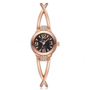 Lvpai Femmes Quartz Mouvement Montre Alliage Bracelet Analogique Strass Montre-Bracelet Rose Or Noir - Neuf