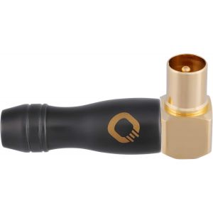 Transmission Shift M90 Fiche d'antenne IEC coaxiale (m) (fiche coud&eacute;e, adaptateur, vissable) plaqu&eacute; or pour connexion TV/radio - 1 pi&egrave;ce - Neuf