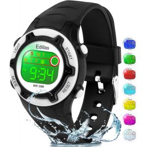 Kalanka-Montre Enfant,Adolescents Garçons Digitale Extérieur Sport 5atm Etanche Multifonction Montre Et Protection Environnementale Non Toxique,Alarme Et Calendrier Date Minuteur - Neuf