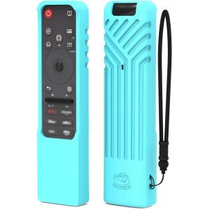 Coque en silicone pour LG MR25GA Magic Remote (série OLED C5 B5 G5 M5 M5) résistant aux chocs et antidérapant, étui de protection sur mesure avec poignée, pour télécommande LG Smart TV, bleu - Neuf
