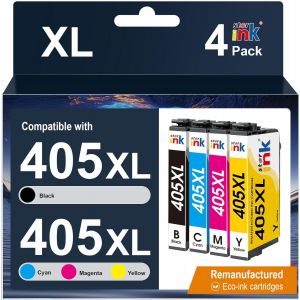 ERYI-405Xl Cartouche D'Encre Remanufacturé Compatible Pour Epson 405 405 Xl Pour Cartouche Wf 3820 Wf 7840 Epson Workforce Pro Wf-3825 Wf-7830 Wf-7835 Wf-3820 Wf-4820 (4Er-Pcak) - Neuf