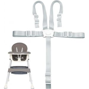 Harnais Chaise Haute Bebe Universelle, Harnais 5 Points Pour Poussette, R&eacute;glable Sangle Chaise Haute Bebe, Sangles De S&eacute;curit&eacute; Universel Pour Chaise Haute Et Poussette - Neuf