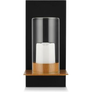 Asfasfq-Flamelight Applique Murale Intérieur Et Extérieur En Forme De Bougies Décoration Chambre Décoration Jardin Balcon Décoration Ip44 Noir - Neuf