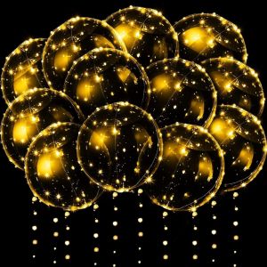 CAUC-Lot de 10 Ballons Lumineux &agrave; LED, 50,8 cm, Avec Lumi&egrave;re pour Anniversaire, Saint-Valentin, D&eacute;coration de F&ecirc;te - Neuf