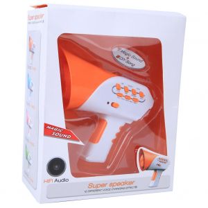 Mini Haut-Parleur En Plastique Orange, Changeur De Voix, Klaxon A Changement De Voix, Jouet Educatif Pour Enfants - Neuf
