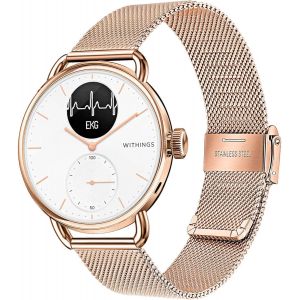 Kal-Compatible Avec Withings Scanwatch 38mm Bracelet, 18mm Bracelet En Acier Inoxydable Tissé En Maille Bracelet De Montre En Métal À Dégagement Rapide Pour Withings Steel Hr 36mm/Move/Steel - Neuf