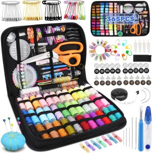 Mevronisshop-365pcs Kit De Couture,Set De Couture,Kit Couture Complet Avec Bo&icirc;te,Aiguilles &Agrave; Coudre,D&eacute; &Agrave; Coudre,Fil Pour Voyage Famille Maison Ou Travailler - Neuf