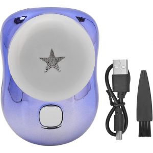 Checarzhn--No1-Mini Rasoir Électrique Portable, M À Niveau Du Ra Électrique Portable, Mini Rasoir Électrique Magic Usb Pour Homme, Pour La Maison, La Voiture, Les Voyages Et Les Cadeaux. (Bleu) - Neuf