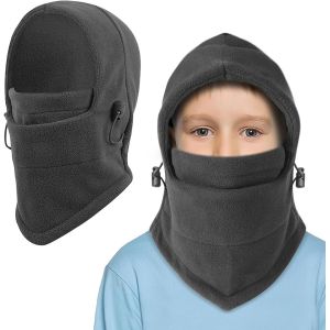 Cagoule Balaclava De D'hiver Enfants De 4 À 10 Ans,Multifonction Cagoule Coupe-Vent Cache-Cou Masque De Ski Facial En Polaire Bonnet Cagoule Balaclava Enfant Pour Activité De Plein Air.[T547] - Neuf