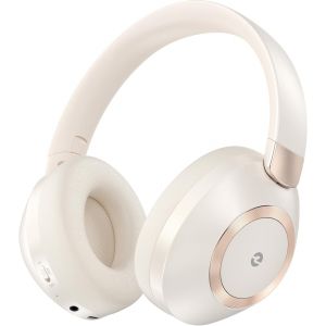 lbgwp60-Casque Bluetooth Sans Fil Avec Réduction De Bruit Hybride Active - 100 Heures De Lecture - Casque Sans Fil, Bluetooth 5.3, Hi-Fi Audio, Léger & Pliable, Voyage/Travail/Domicile, Blanc - Neuf