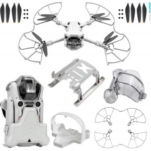 Chenquansarl-H&eacute;lices Pour Dji Mini 4 Pro Protection D'h&eacute;lice Support D'h&eacute;lice Train D'atterris Capuchon D'objectif Tout Le 15 Pi&egrave;ces Pour Dji Mini 4 Pro Drone Accessoires - Neuf