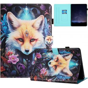 Coque Pour Lenovo Tab M10 Plus (3rd Gen) 10.6 2022 (Tb125fu/Tb128fu) Etui Housse Pu Cuir Flip Support Fonction Portefeuille Protection Magn&eacute;tique Tablette Cover,Renard Blanc - Neuf