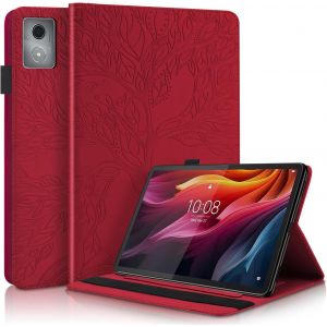 Coque pour Lenovo Tab K11 Plus/M11 Plus 11.45"" 2024 - Housse de Protection avec Porte-Pencil et Support - Étui à Rabat pour Tab M11 Plus 11.45"" - Rouge - Neuf