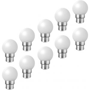 Ampoules Baïonnette B22-Paquet De 10 Ampoule Led Feston 2 W (Équivalent 20w),Ampoule Écoénergétique Écoénergétique Colorée Blanc Chaud,Petites Ampoules De Noël Bc Cap - Neuf