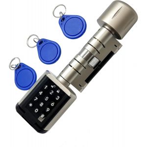 5D01 Serrure À Empreinte Digitale Électronique Ip65 Avec 3 Cartes Rfid, Bluetooth, Connexion Wifi, Pour Portes De 50 À 70 Cm[MAT790930] - Neuf