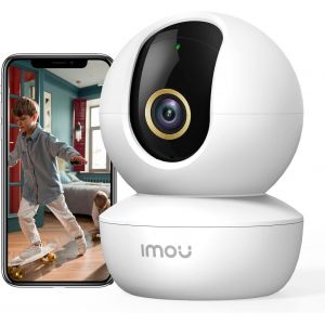 2.5K (4Mp) Wifi Surveillance Camera Indoor Camera 360° Connected Smartphone Human Detection Ai Intelligent Tracking Siren Two-Way Audio Private Mode Alexa Compatible For Baby Animal - Neuf