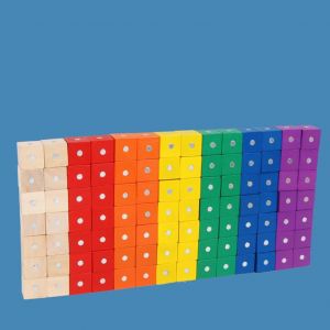 10Pcs en bois Mag&eacute;n&eacute;tique Blocs Cubiques Briques DIY Construction &Eacute;ducatif Enfants Toy_Wood - Neuf